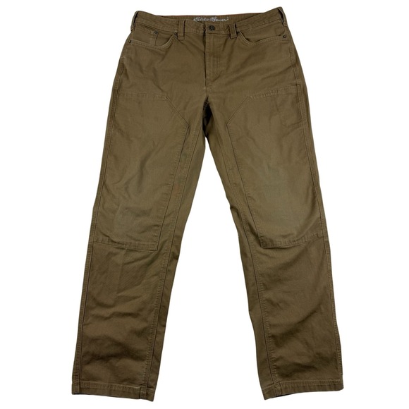 Eddie Bauer Men's Mountain Ops Double Knee Capacitor Flex Canvas Work Pant 36x32 - Picture 1 of 13